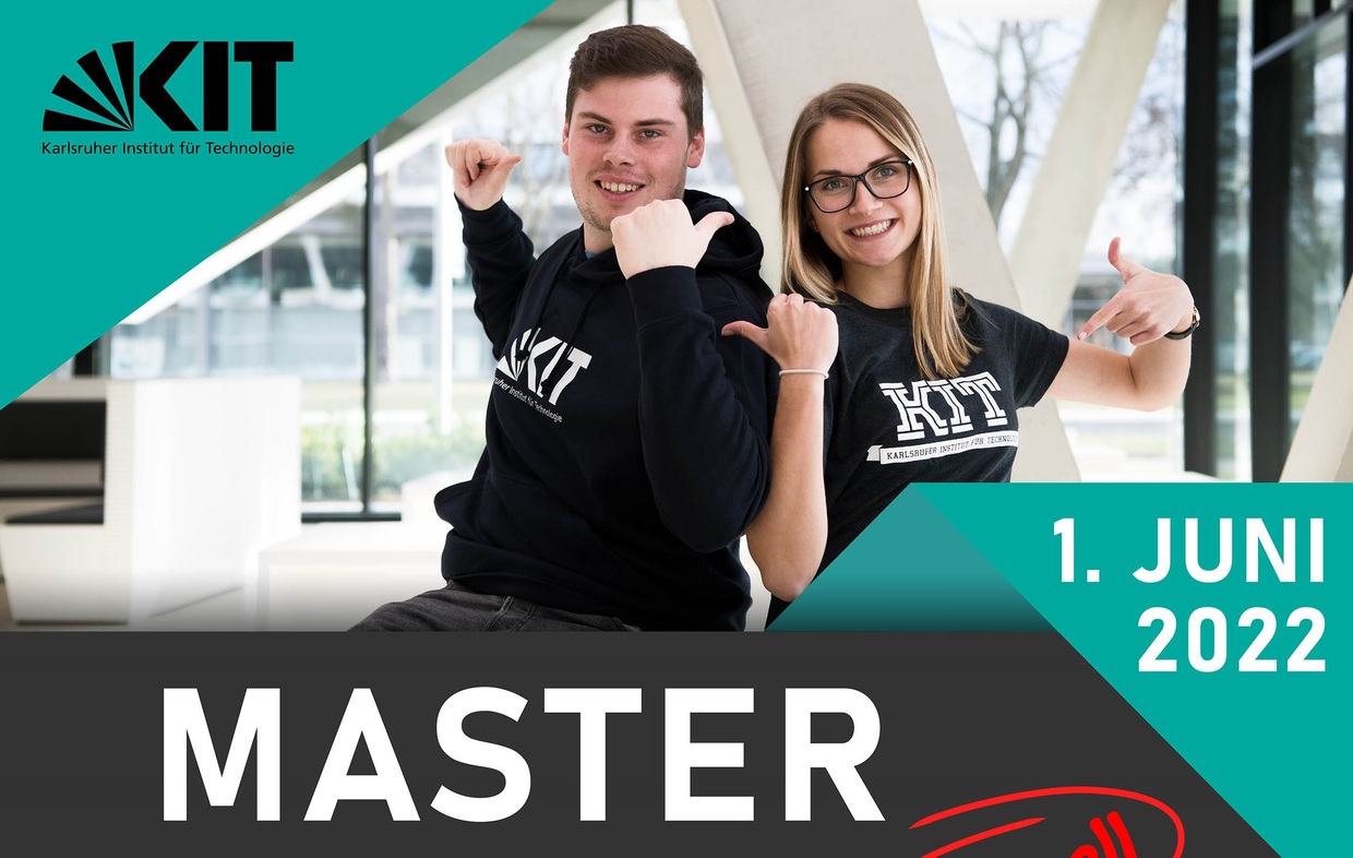 KIT Plakat Mastermesse, zwei Personen in KIT-Hoodies mit die Daumen hoch halten.
